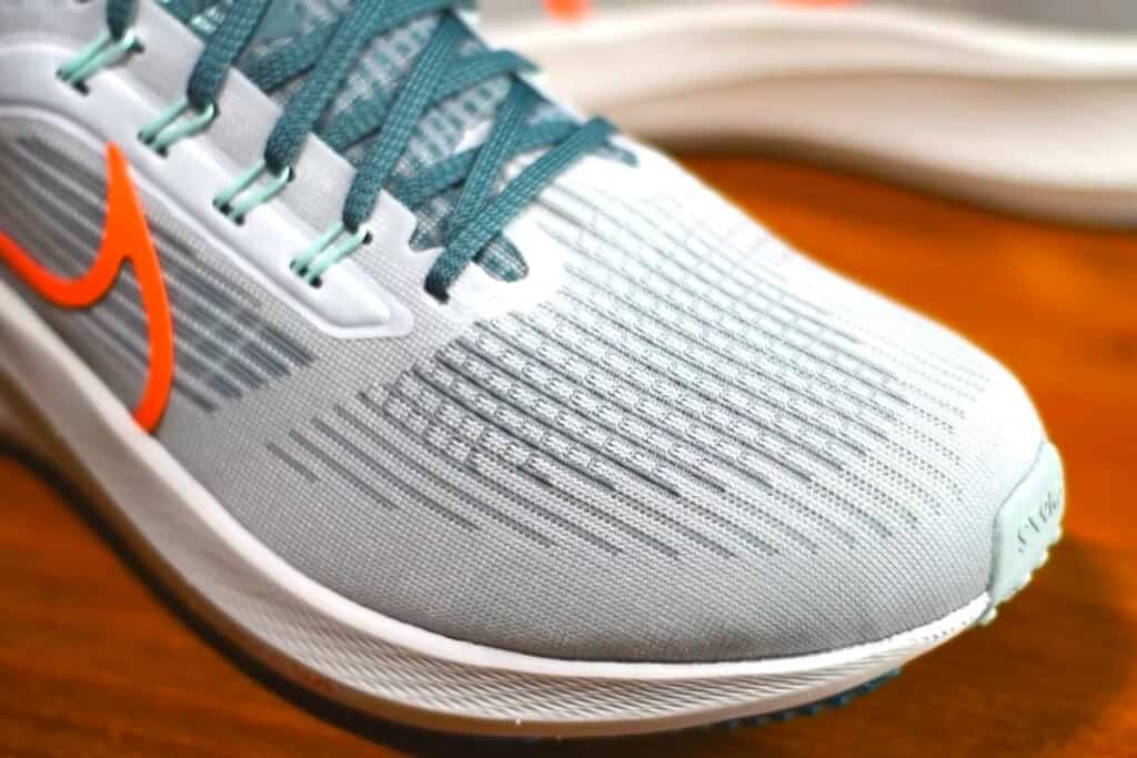 Nike Air Zoom Pegasus 39 instep view and front of the shoe