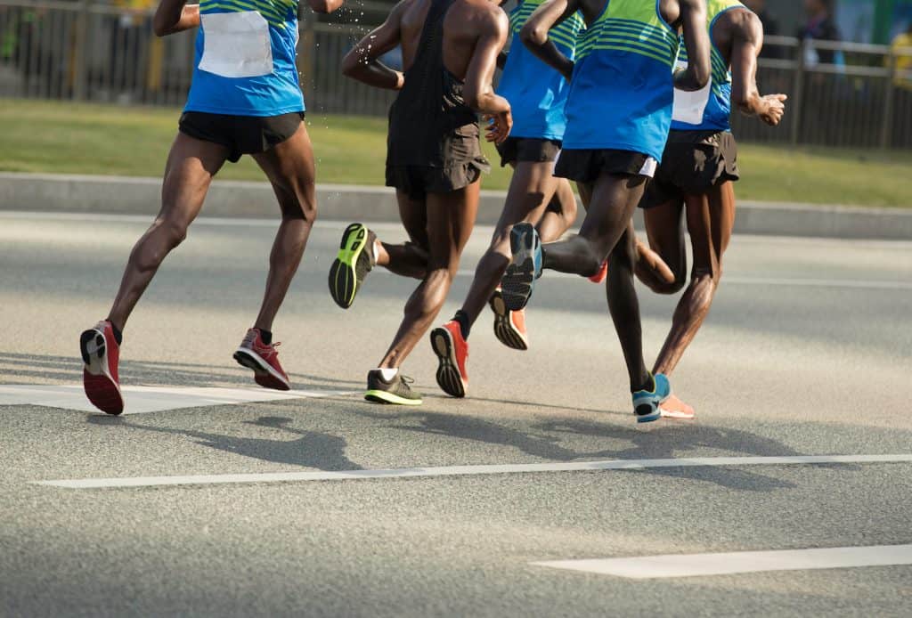 elite athletes marathon training