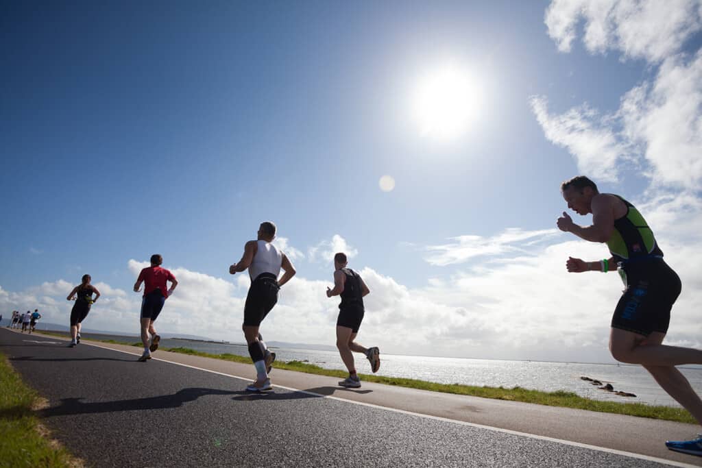 Galway Iron Man triathlon runners