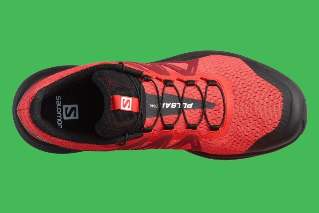 Salomon Pulsar Trail engineered mesh upper with padded tongue
