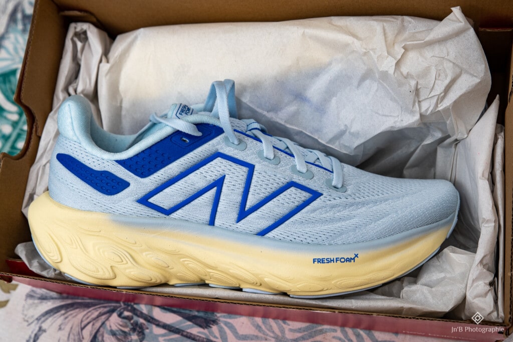 new balance fresh foam with a wide base for stable landing