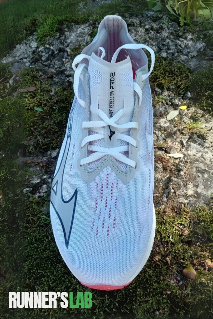 Mizuno Wave Rebellion Pro 2 engineered mesh upper