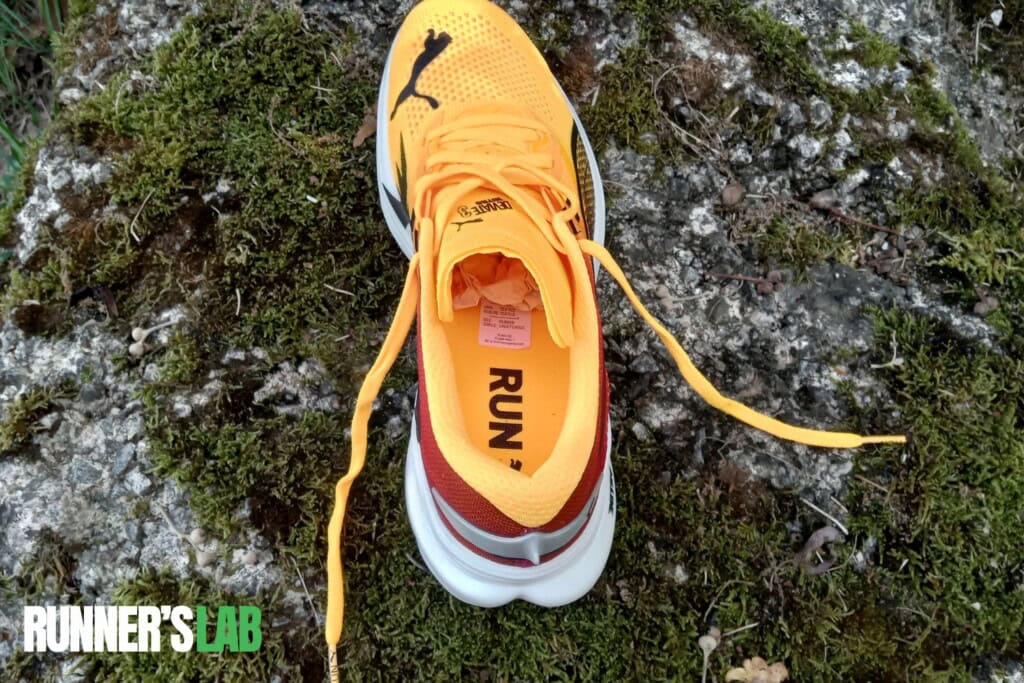 Puma Deviate Nitro 3 heel counter and laces