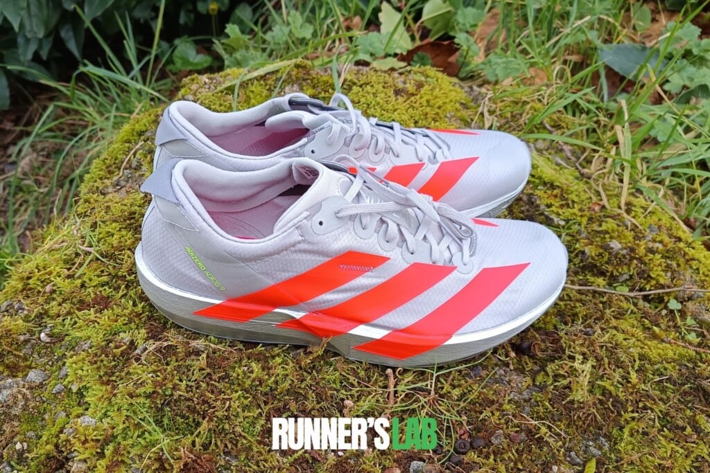 pair of Adidas Adizero Adios 9 running shoes