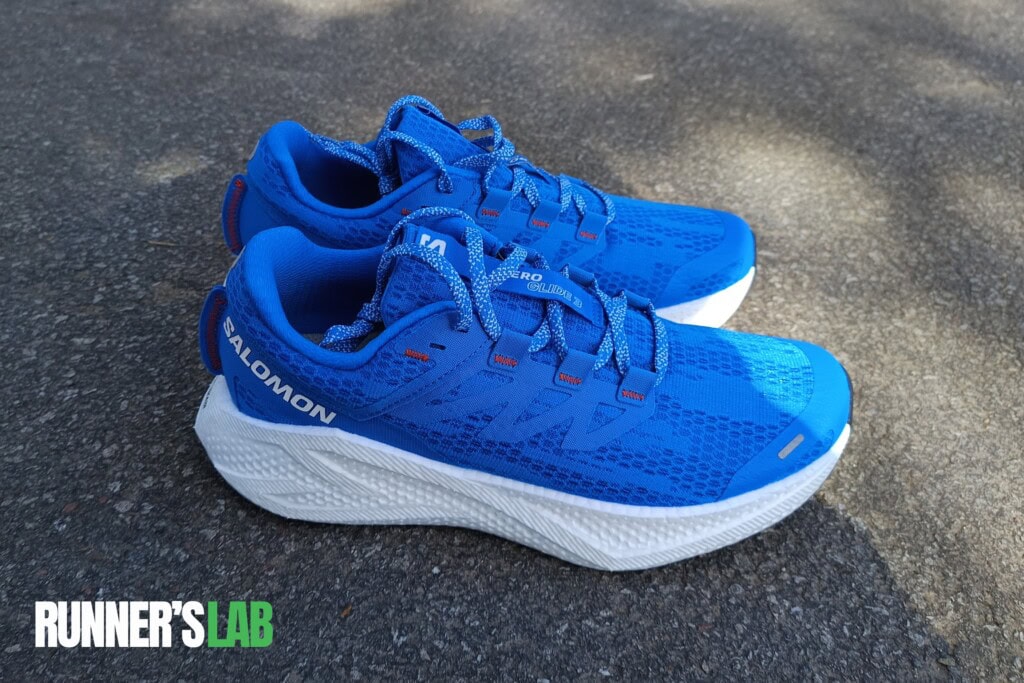 pair of road running shoes Salomon Aero Glide 3