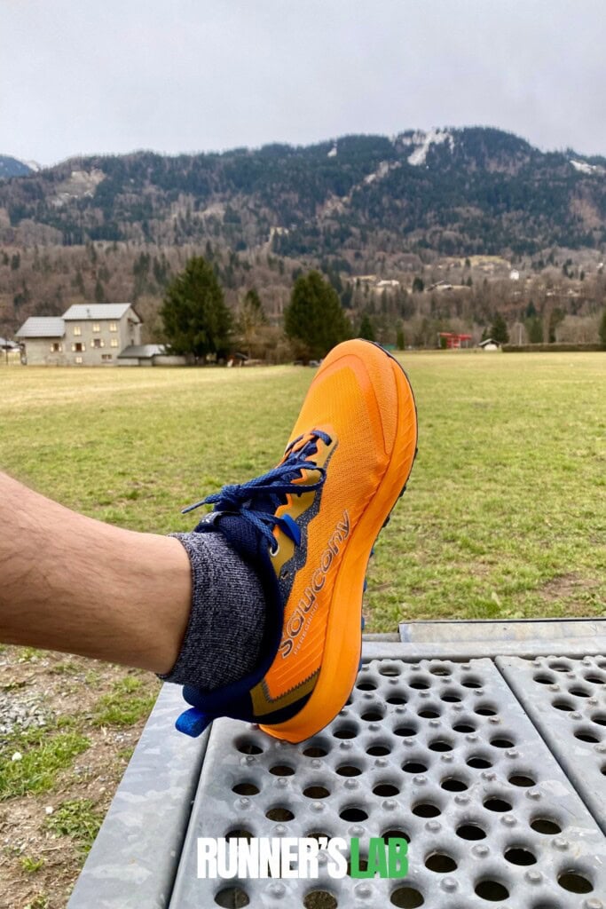 Saucony Peregrine 15 on foot