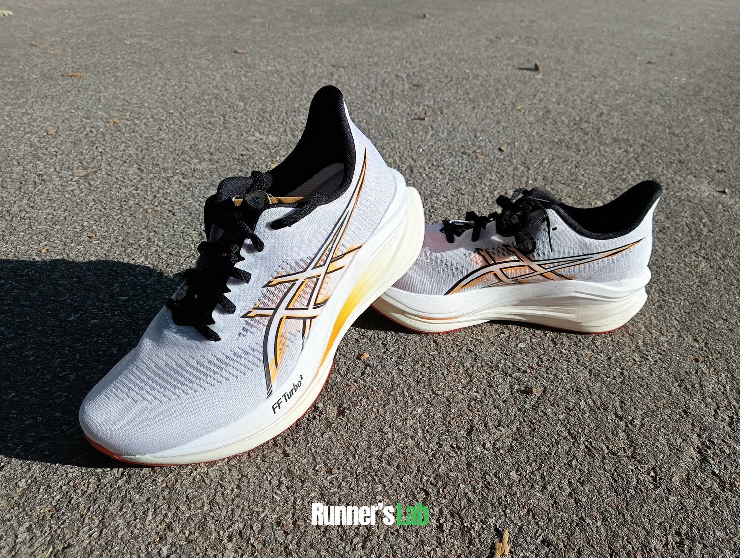 Pair of Asics Sonicblast 2 on the road