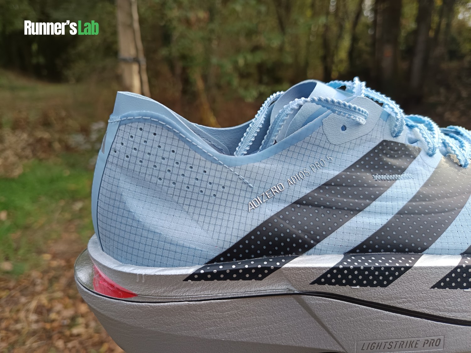 Close-up of the Lightstrike Pro midsole of the Adidas Adios Pro 5