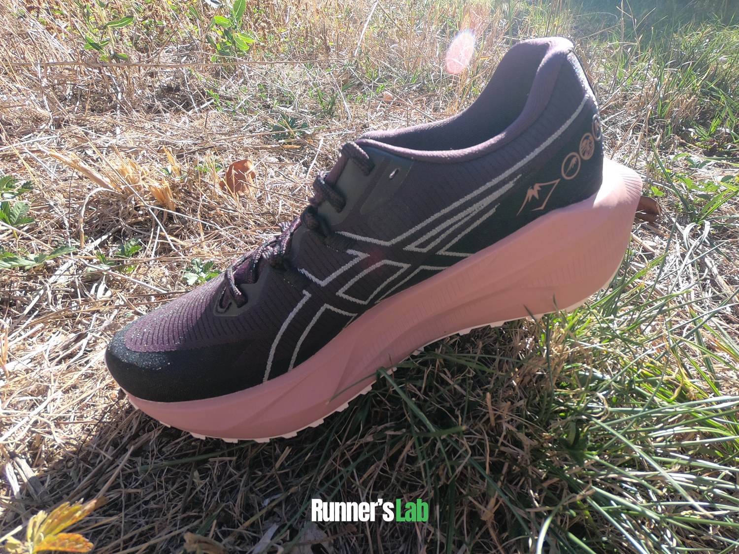 Asics Blazeblast three-quarter view in the grass